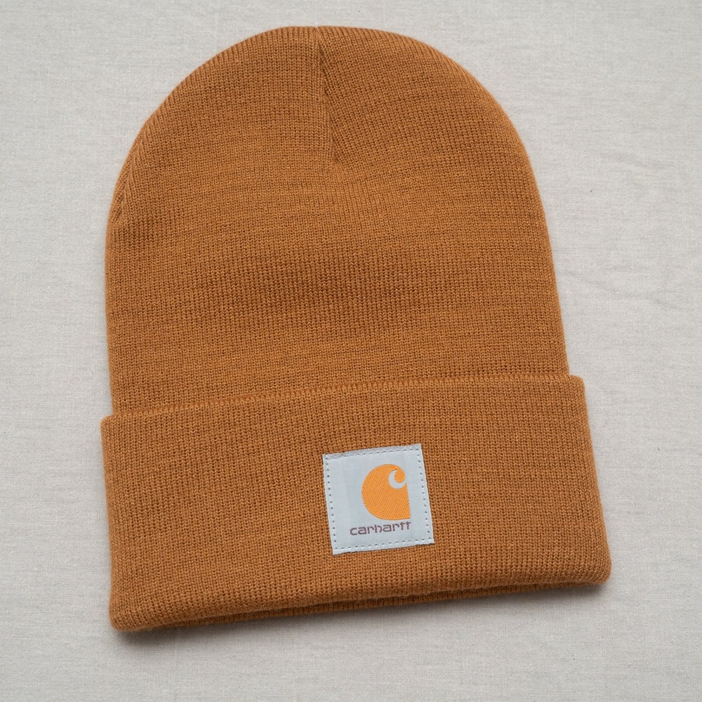 NWOT 2000s Brown Carhartt Beanie Workwear Adult
